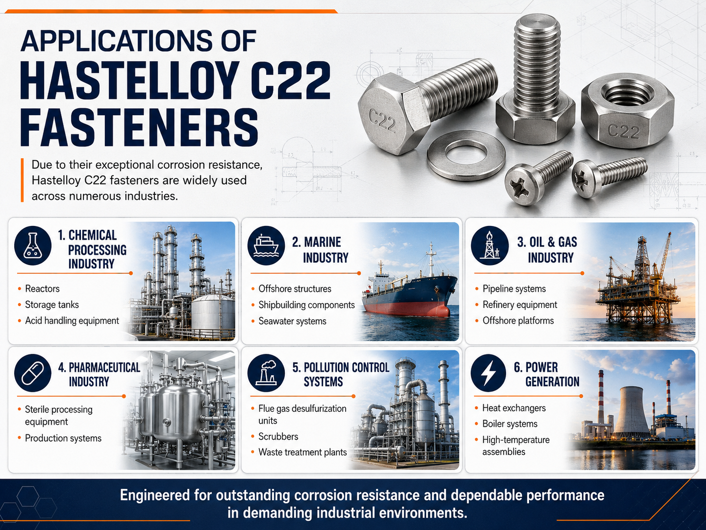 Hastelloy C22 Fasteners