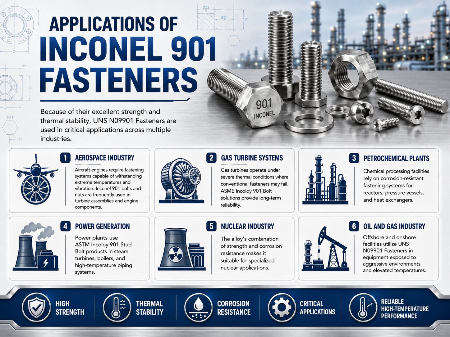 Manufacturing Process of Inconel 718 Fasteners
