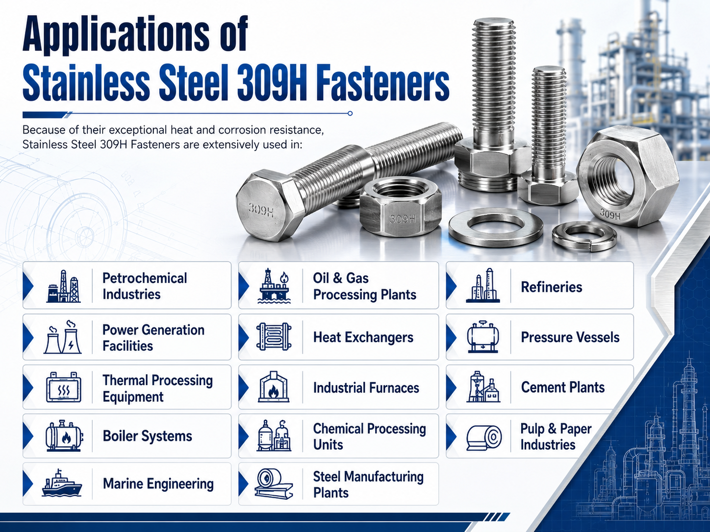 Stainless Steel 309H Fasteners